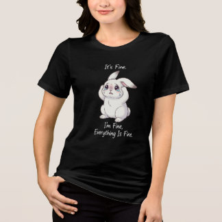 Verdrietig Konijn “Het Is Goed” – Schattig Grappig Tri-Blend Shirt