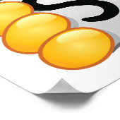 Verdrietig Sorry Emoji Gezicht met Verontschuldigi Poster (Hoek)