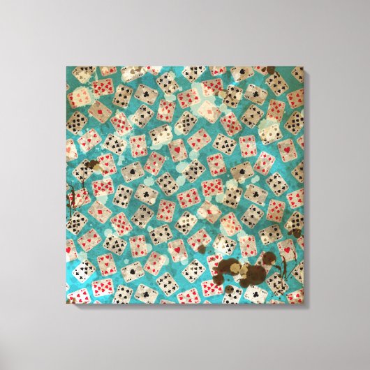 Verdrietig Wonderland Alice Patroon Canvas Afdruk (Voorkant)