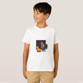 Verdrietige Haan en Kleine Dinosaurus Kinderen T-shirt (Voorkant volledig)