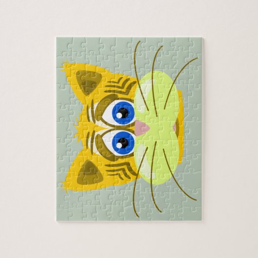 verdrietige kat puzzel legpuzzel (Verticaal)