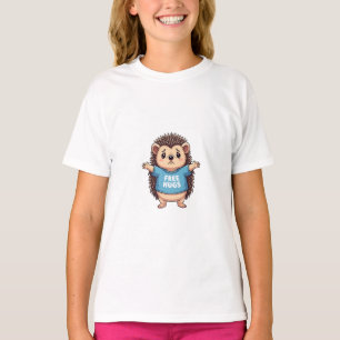 Verdrietige Knuffel Egel Blauwe Truitje Kinderen T-shirt