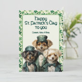 Verdrievoudig de Maltese Magic St. Patrick's Day Feestdagenkaart (Staand voorkant)