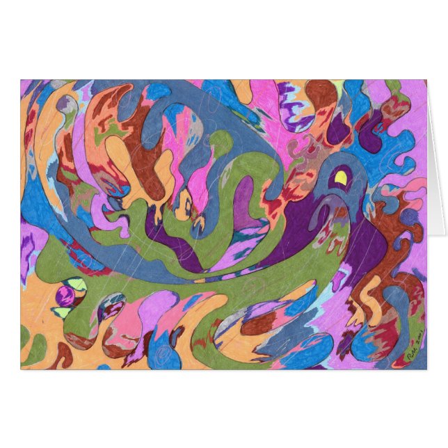 "Verdrinkingskunst" Abstracte kunst (Voorkant Horizontaal)