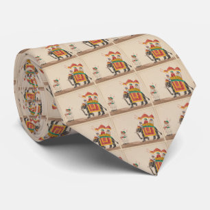 Verdroogd Indiaas olifant met een Canopied Howdah Stropdas