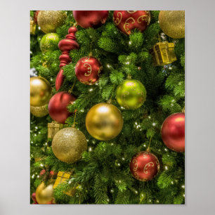 Verdroogde kerstboom poster