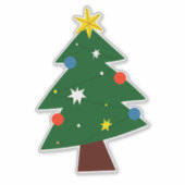 Verdroogde kerstboom sticker (Voorkant)