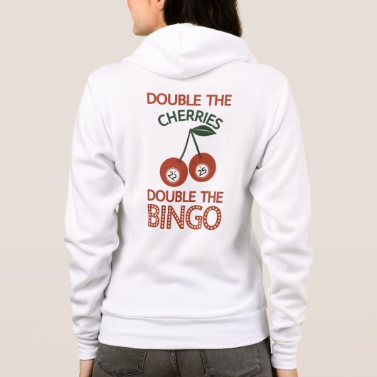 Verdubbel de kersen Verdubbel de Bingo Hoodie (Achterkant)
