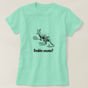 Verdubbelt iemand? Kangaroo Tennis T-shirt