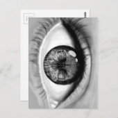 Verdubbelzicht van het oog briefkaart (Voorkant / Achterkant)