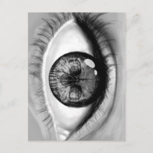 Verdubbelzicht van het oog briefkaart