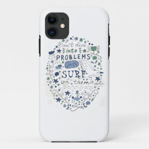 Verduik niet in problemen alleen maar op hen Surf iPhone 11 Hoesje