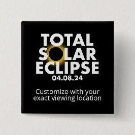  Verduistering 2024 Vierkante Button 5,1 Cm