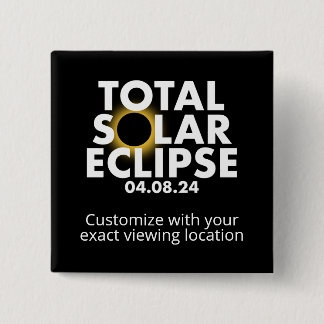 Verduistering 2024 Vierkante Button 5,1 Cm