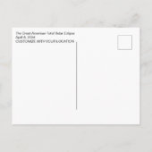 : VERDUISTERING OVER HET MEER BRIEFKAART (Achterkant)