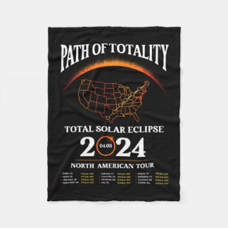 Verduisteringspad van totale zonsverduistering apr fleece deken