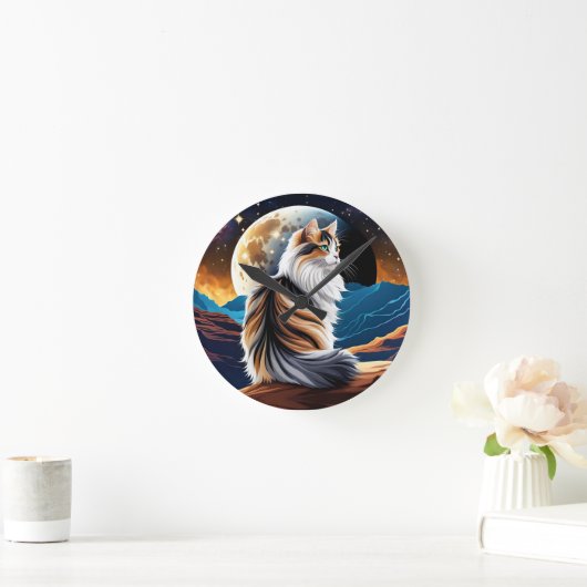 Verdun Calico kat en woestijn maan Ronde Klok (Huis)