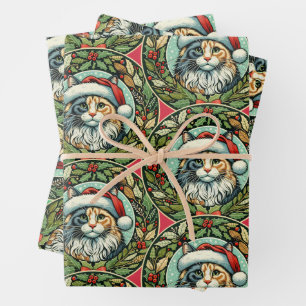 Verdun Calico Maine Coon Cat Christmas Inpakpapier Vel