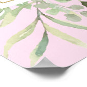 Verdure Aquarelle bébé fille douche Affiche de bie (Coin)