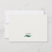 Verdure Aquarelle Botanique Mariage RSVP Cartes (Dos)