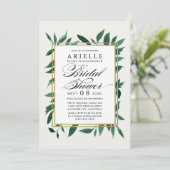 Verdure Aquarelle Bridal Shower Invitations (Debout devant)