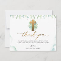 Verdure aquarelle Merci d'événement religieux