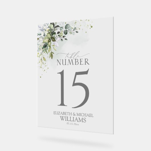 Verdure botanique Réception aquarelle florale (Angle)