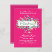 Verdure Christening Invitations Baptême Bautizo Le (Devant / Derrière)