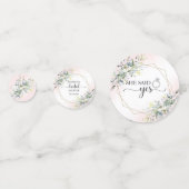 Verdure Décoration de Mariage Aquarelle Confettis (Derrière)