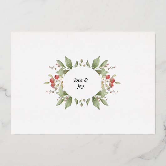 verdure d'hiver baies rouges feuille de vacances c (Verso)