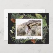 verdure d'hiver enregistrer la date photo carte po (Devant / Derrière)