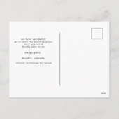 verdure d'hiver enregistrer la date photo carte po (Dos)