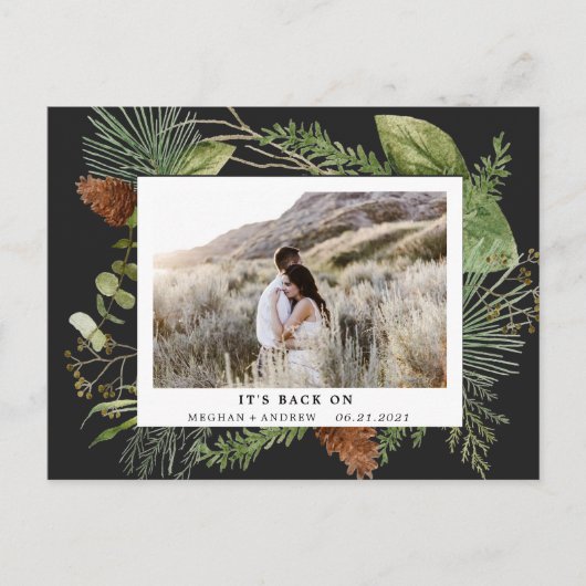 verdure d'hiver enregistrer la date photo carte po (Devant)