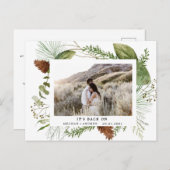 verdure d'hiver enregistrer la date photo carte po (Devant / Derrière)