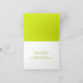 Verdure d'orchidées d'eau douce carte de remerciem (Intérieur)