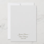 Verdure Élégant Rustique Floral Faire-part de mari (Dos)