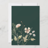 Verdure émeraude Tout en un Faire-part de mariage (Dos)