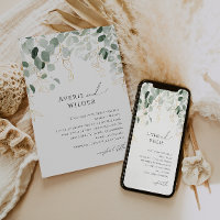 Verdure et Faire-part de mariage d'or