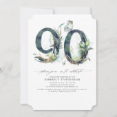 Verdure et or 90e anniversaire Invitation (Devant)