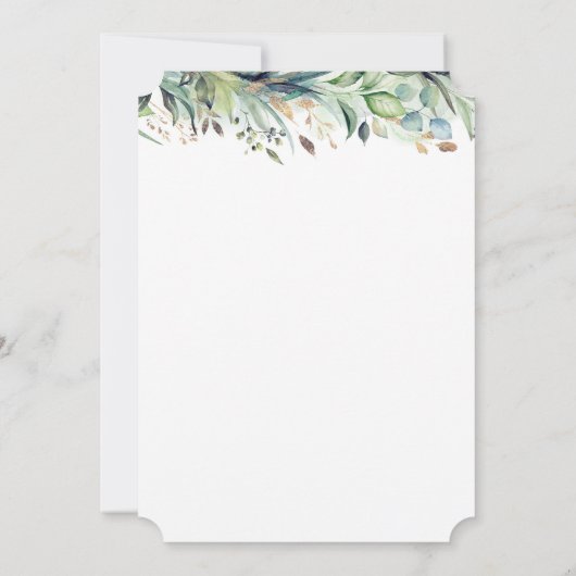 Verdure et or 90e anniversaire Invitation (Dos)