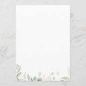 Verdure et or | Carte de conseil Mariage (Dos)