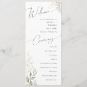 Verdure et or | Programme de mariage (Devant)
