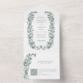 Verdure Eucalyptus Botanique Invitation Tout En Un (À l'intérieur)