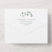 Verdure Eucalyptus Botanique Invitation Tout En Un (Verso)