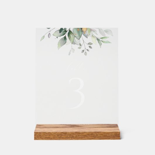 Verdure, Eucalyptus Feuilles, Boho, numéros de tab (Recto)