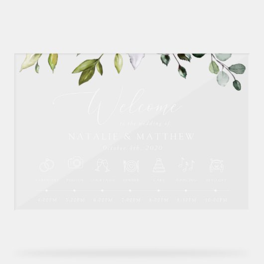 Verdure, Eucalyptus Feuilles, Chronologie Mariage (Recto)