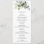 Verdure, Eucalyptus Feuilles, programme de mariage (Dos)