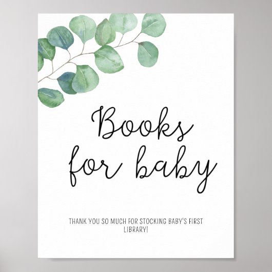 Verdure Eucalyptus - Livres pour bébé affiche (Devant)