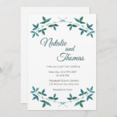 Verdure, Faire-part de mariage imprimable, Simple (Devant / Derrière)