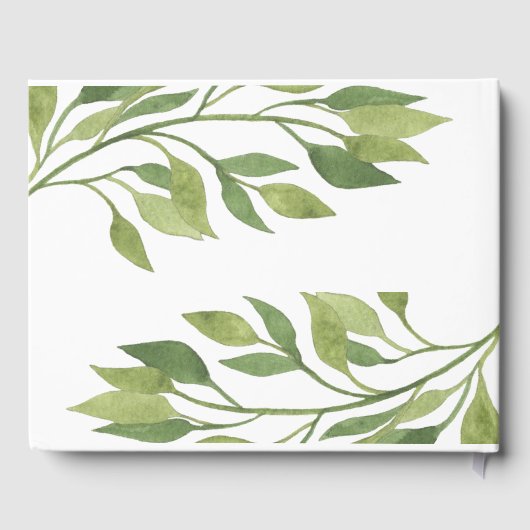 verdure feuillage vert mariage Livre d'or (Verso)